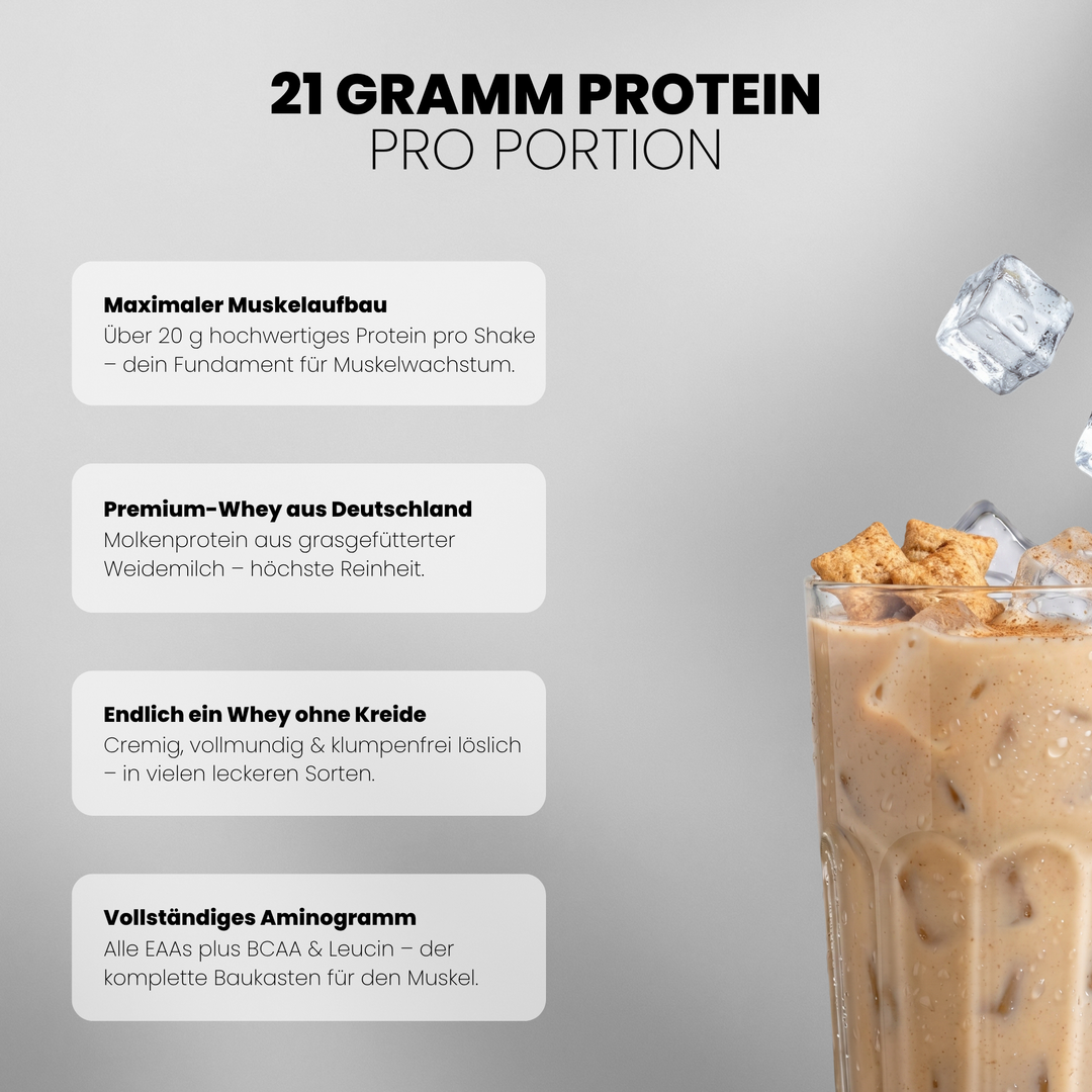 Whey Protein von Iron Brothers Cinnamon Cereal - Zimt cornflakes Geschmack - Vorteile #geschmack_cinnamon-cereal