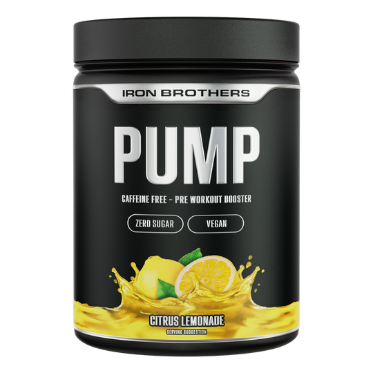 Pump Fuel Pump Pre Workout Booster von Iron Borthers, Lemon Candy Flavour 400g, Zitronen Geschmack