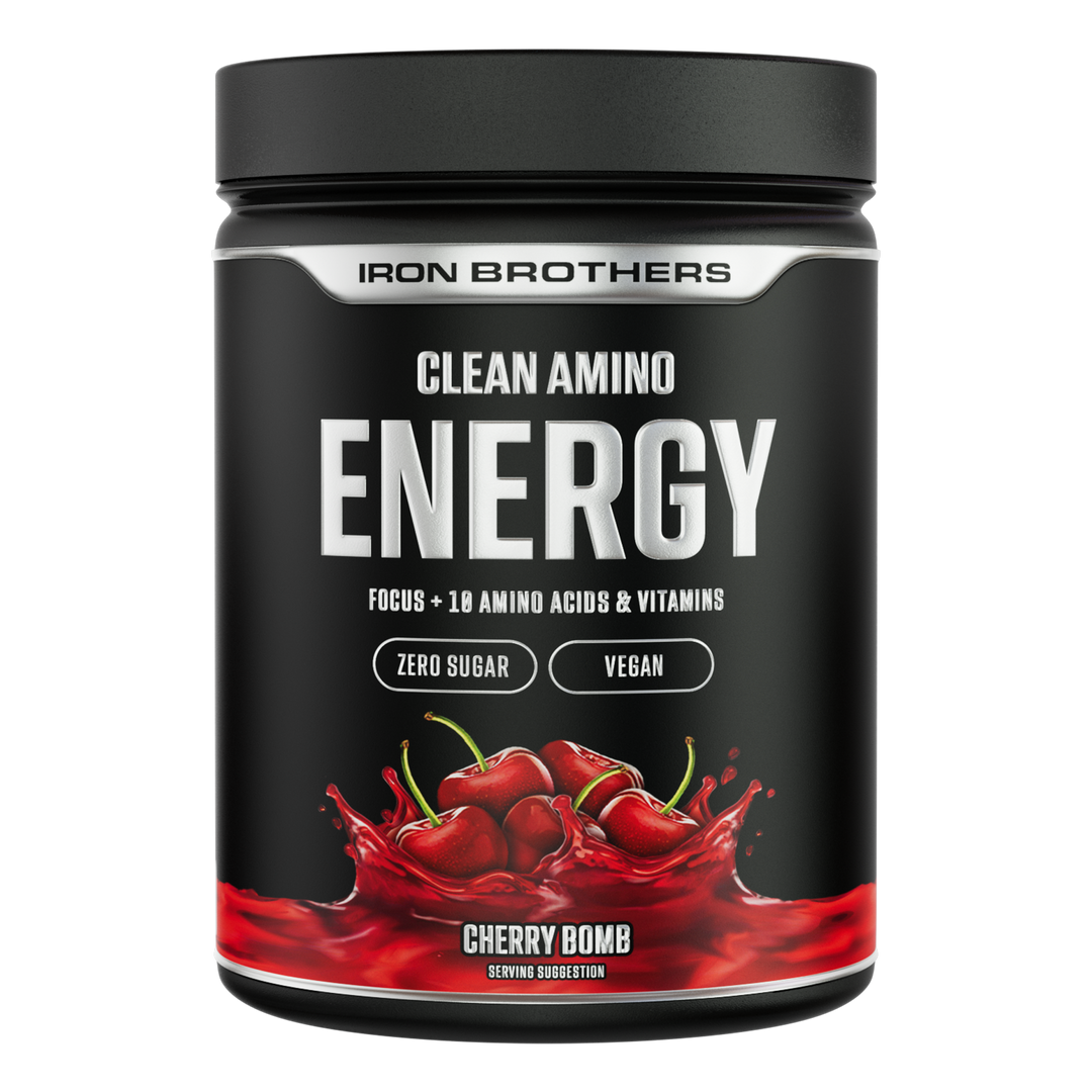 EAA Energy Amino von Iron Brothers - Clean Energy Amino Cherry Bomb Geschmack 500g Dose, Kirsch Geschmack