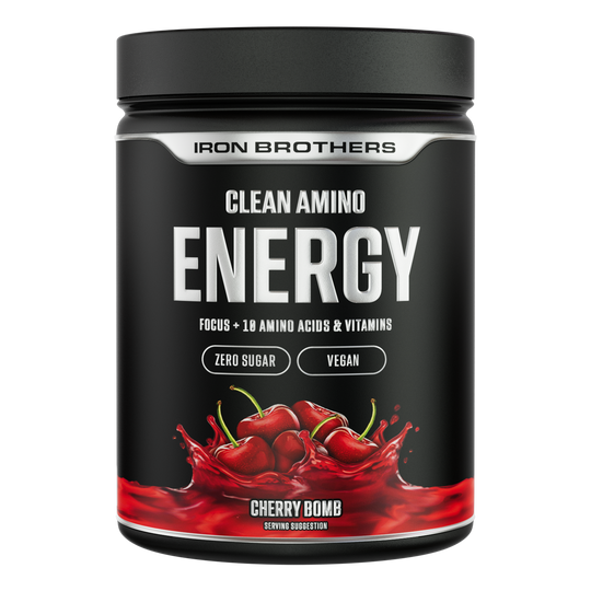 EAA Energy Amino von Iron Brothers - Clean Energy Amino Cherry Bomb Geschmack 500g Dose, Kirsch Geschmack