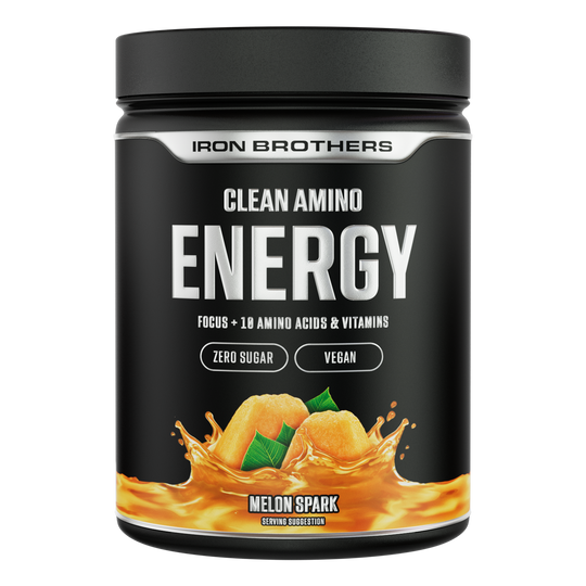 EAA Energy Amino von Iron Brothers - Clean Energy Amino Melon Spark Geschmack 500g Dose, Honig Melonen Geschmack