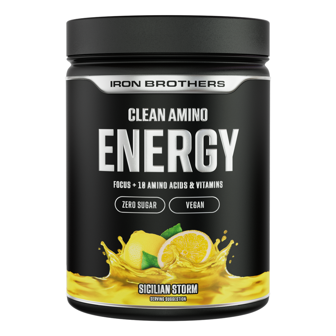 EAA Energy Amino von Iron Brothers - Clean Energy Amino Sicilian Storm Geschmack 500g Dose, Zitronen Geschmack