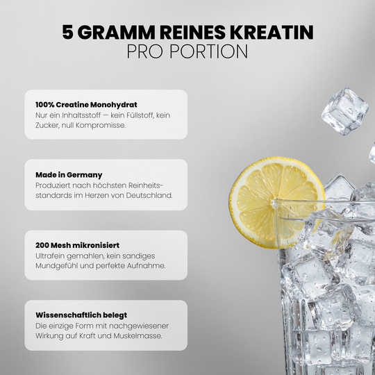 1000g Kreatin Monohydrat im Beutel von Iron Brothers - 1kg Creatin Neutral - Vorteile #geschmack_unflavoured