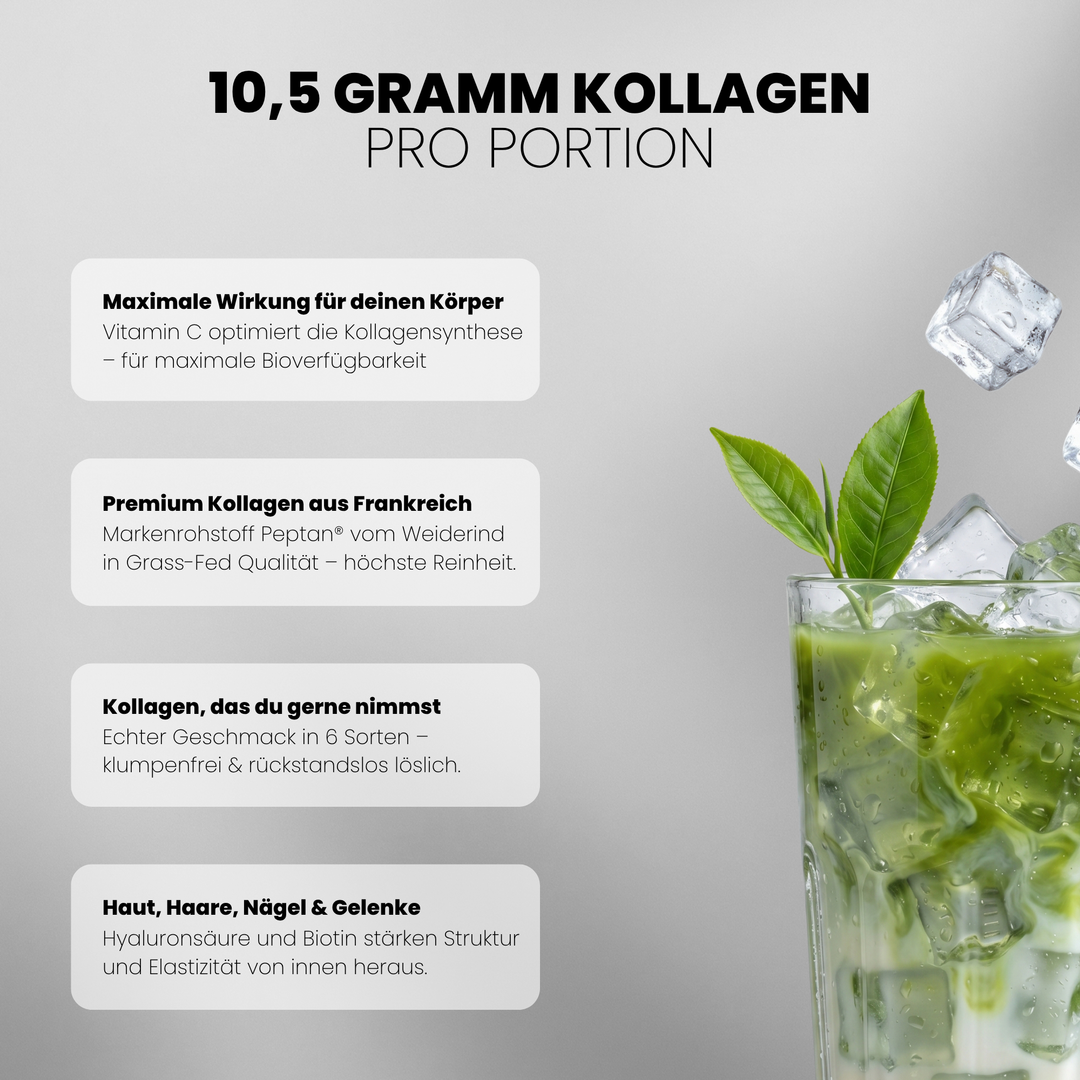 Collagen Advanced von Iron Brothers Matcha Iced Latted - Matcha Geschmack - Vorteile #geschmack_matcha-iced-latte