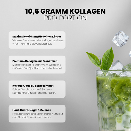 Collagen Advanced von Iron Brothers Matcha Iced Latted - Matcha Geschmack - Vorteile #geschmack_matcha-iced-latte