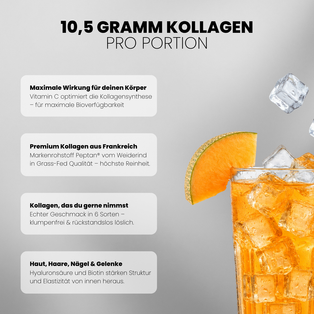 Collagen Advanced Doppelpack von Iron Brothers Honey Melon - Melonen Geschmack - Vorteile #geschmack_honey-melon