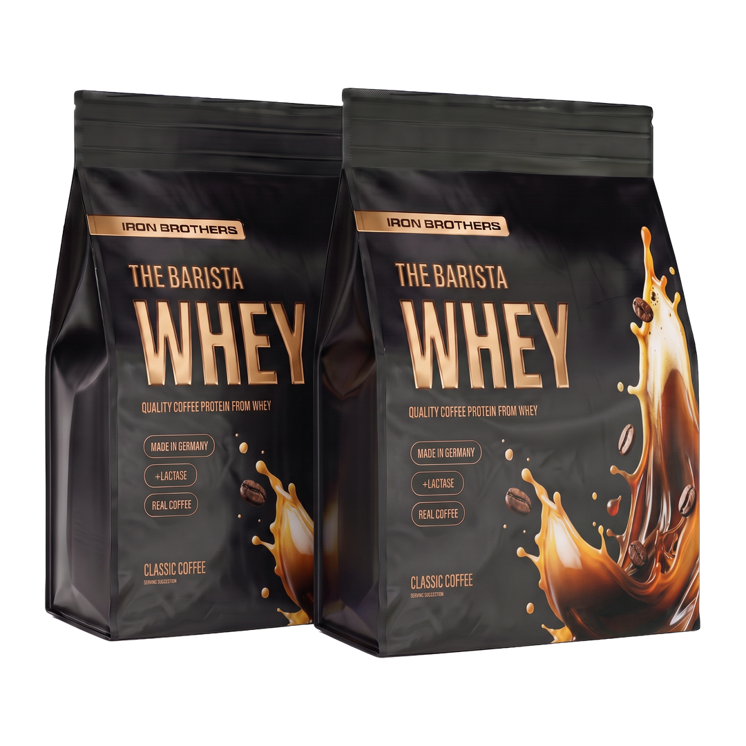 2kg The Barista Whey Proteinkaffee Doppelpack von Iron Brothers Classic Coffee - Kaffee Geschmack #geschmack_classic-coffee