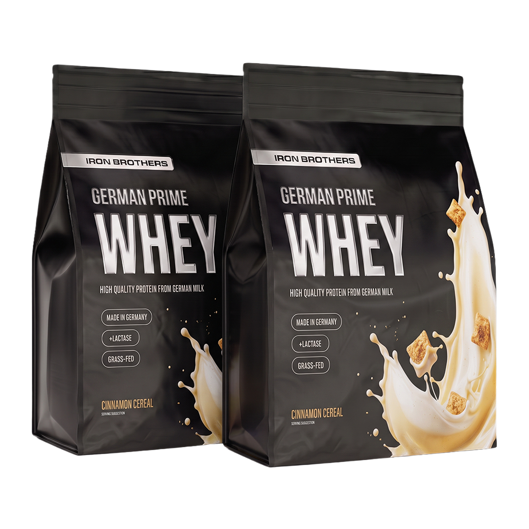 2kg Whey Protein Doppelpack von Iron Brothers Cinnamon Cereal - Zimt cornflakes Geschmack #geschmack_cinnamon-cereal