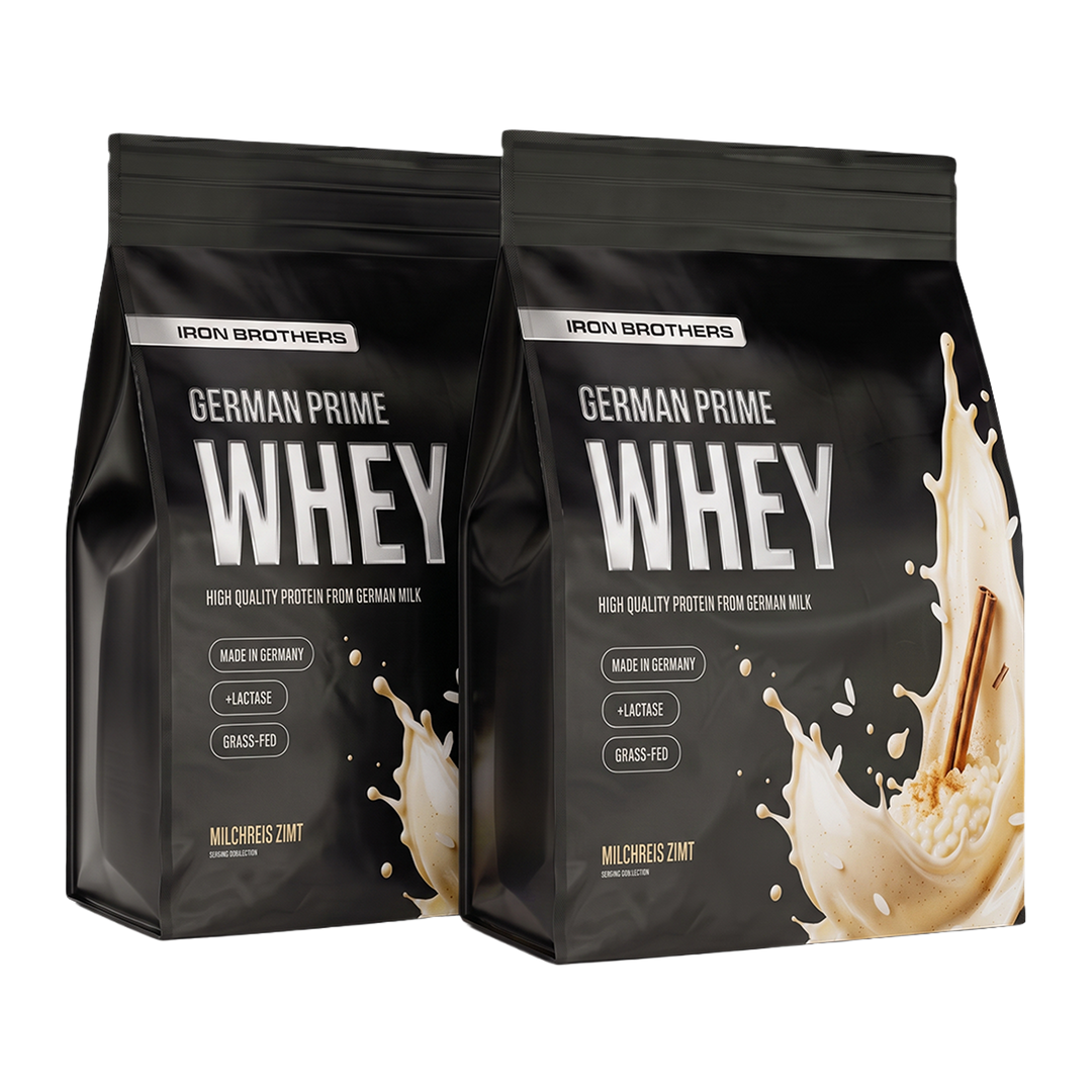 2kg Whey Protein Doppelpack von Iron Brothers Milchreis Zimt - Milchreis Geschmack #geschmack_milchreis-zimt