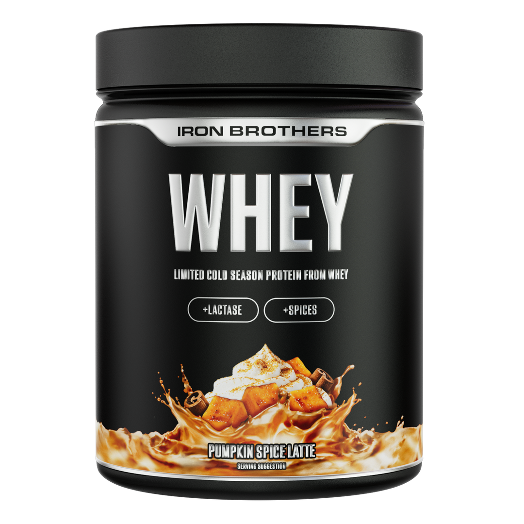 Whey Protein Pumpkin Spice Latte von Iron Brothers - Pumpkin Spice Flavour - Kürbis Geschmack - Herbst-Winter Limited Edition