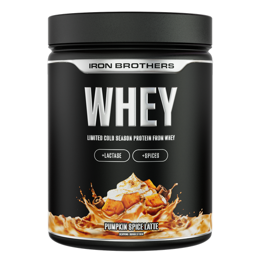 Whey Protein Pumpkin Spice Latte von Iron Brothers - Pumpkin Spice Flavour - Kürbis Geschmack - Herbst-Winter Limited Edition